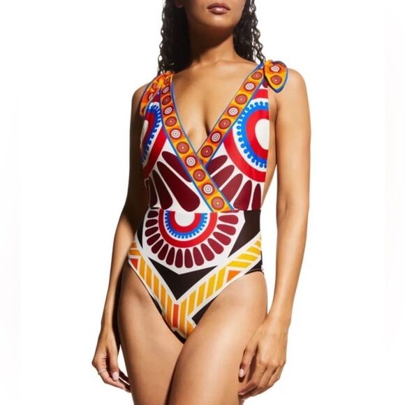 La DoubleJ Hazzard Swimsuit in Solar Placee XS $420 NWT Multicolor Print - Picture 13 of 16